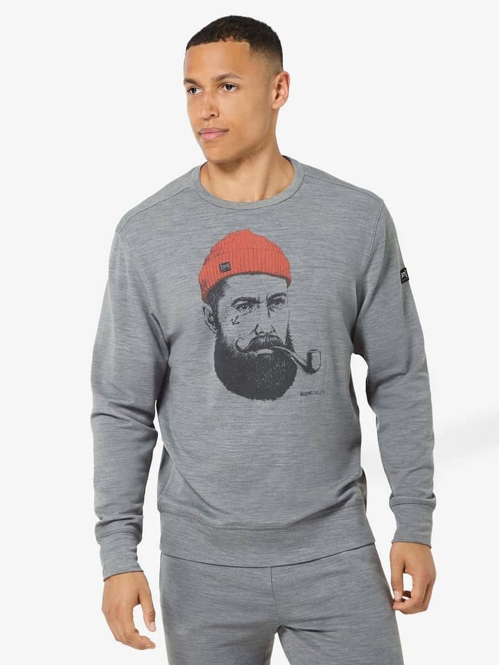 super.natural Men´s Sn Sailor Crew Cashmere Grey Melange/dark Shadow Melange/chilli super.natural