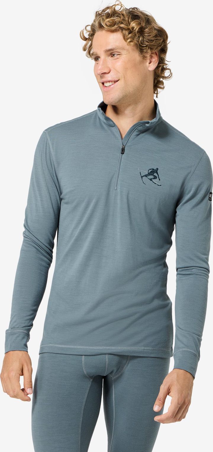 super.natural Men's Tundra175 Toni Zip 1/4 Stormy Weather/blueberry/f. Grey super.natural