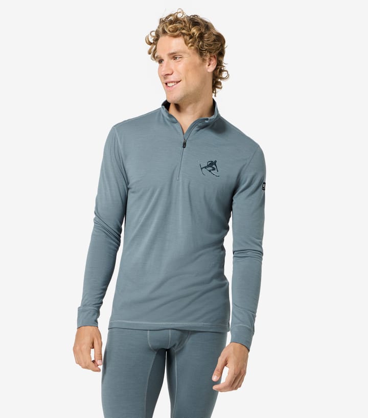 super.natural Men's Tundra175 Toni Zip 1/4 Stormy Weather/blueberry/f. Grey super.natural