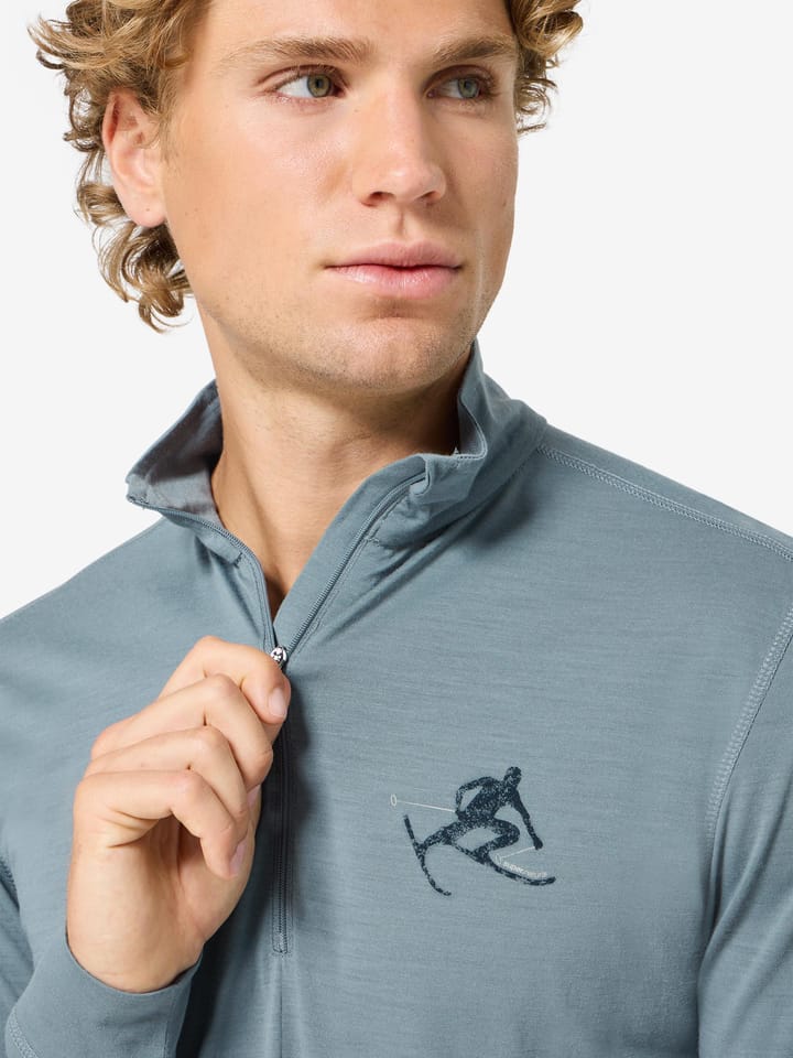 super.natural Men's Tundra175 Toni Zip 1/4 Stormy Weather/blueberry/f. Grey super.natural