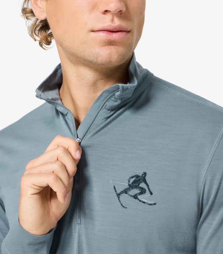 super.natural Men's Tundra175 Toni Zip 1/4 Stormy Weather/blueberry/f. Grey super.natural