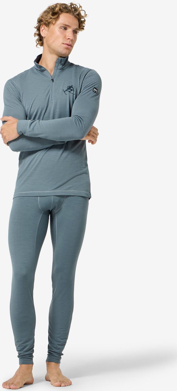 super.natural Men's Tundra175 Toni Zip 1/4 Stormy Weather/blueberry/f. Grey super.natural