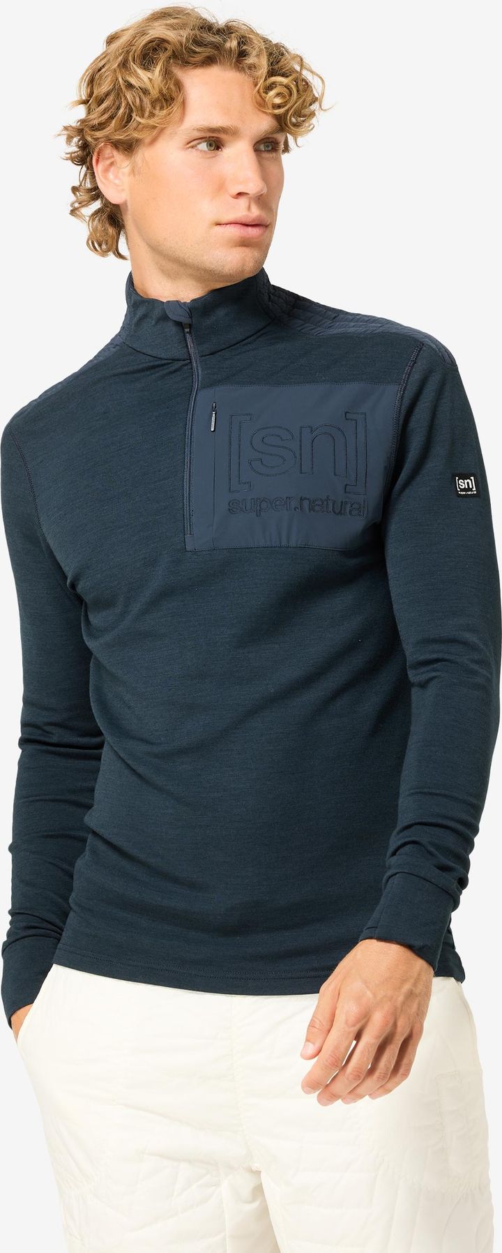 super.natural Men´s Sierra140 Pocket Zip 1/4 Blueberry super.natural