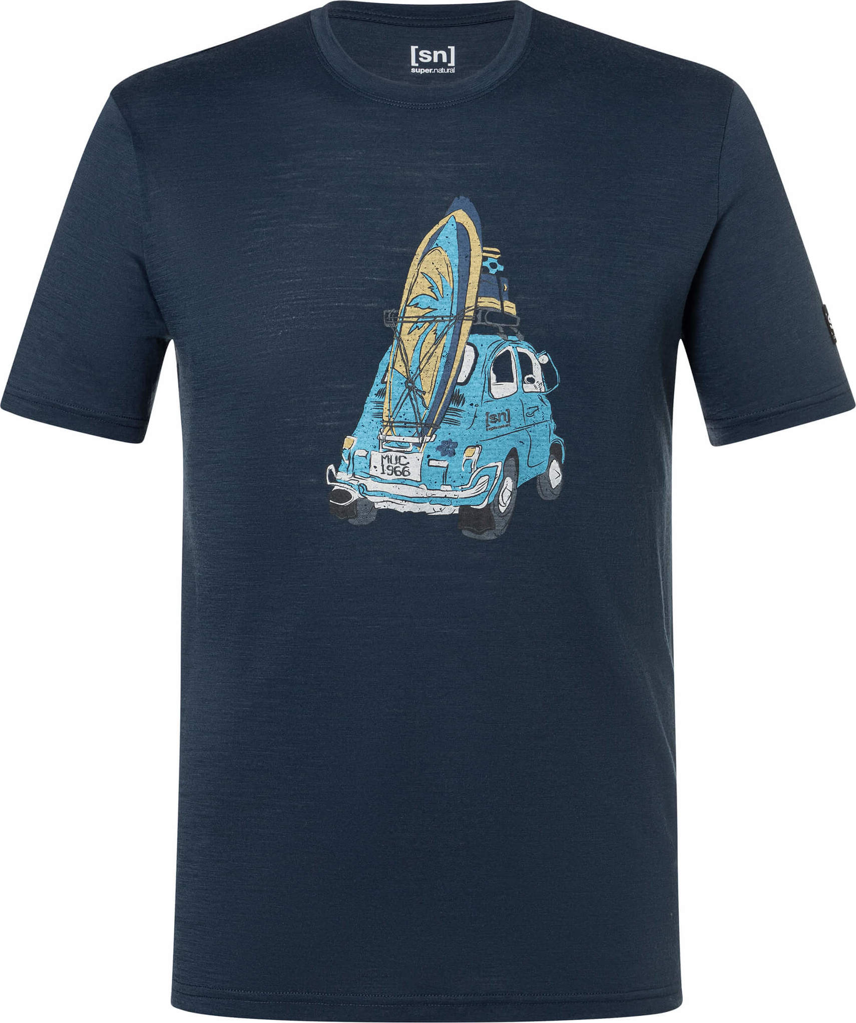 super.natural Men's Carsurf Tee Blueberry/various T-shirts L