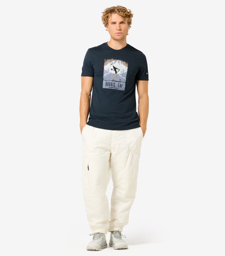 super.natural Men´s Nordic Ski Tee Blueberry/various super.natural