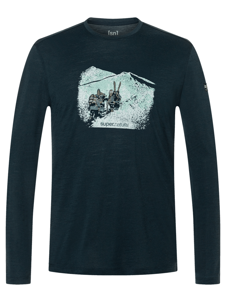 super.natural Men´s Snow Tour Long Sleeve Blueberry/various super.natural
