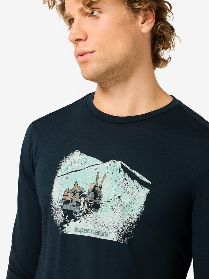 super.natural Men´s Snow Tour Long Sleeve Blueberry/various super.natural