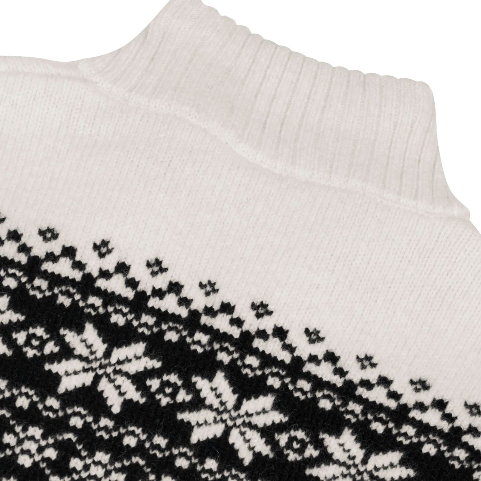 Gridarmor Women's Snøkrystall Half Zip Ullgenser Black/White