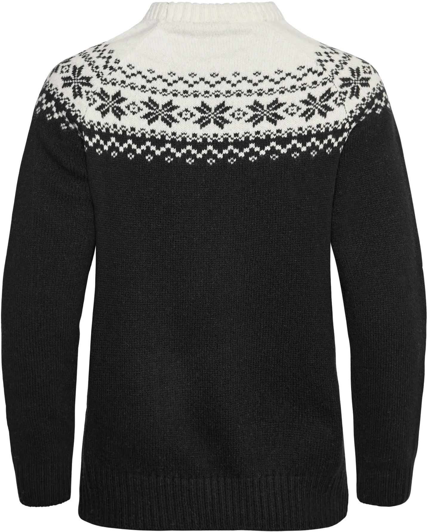 Gridarmor Women’s Snøkrystall Round Neck Ullgenser Black/White