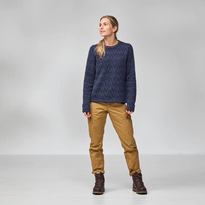 Fjällräven Women's Snow Round Neck Sweater Dark Navy Fjällräven Fjällräven Women's Snow Round Neck Sweater Dark Navy Fjällräven