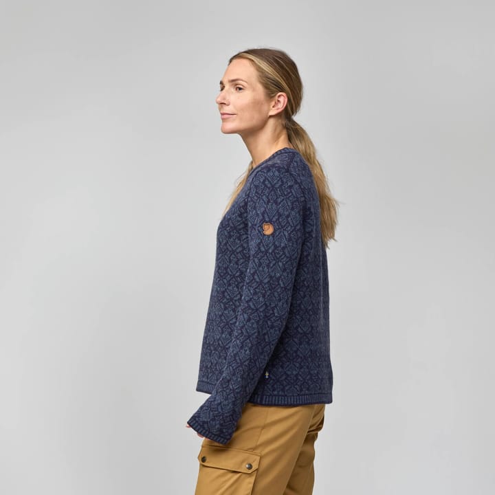 Fjällräven Women's Snow Round Neck Sweater Dark Navy Fjällräven