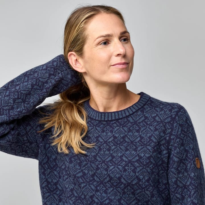 Fjällräven Women's Snow Round Neck Sweater Dark Navy Fjällräven Fjällräven Women's Snow Round Neck Sweater Dark Navy Fjällräven
