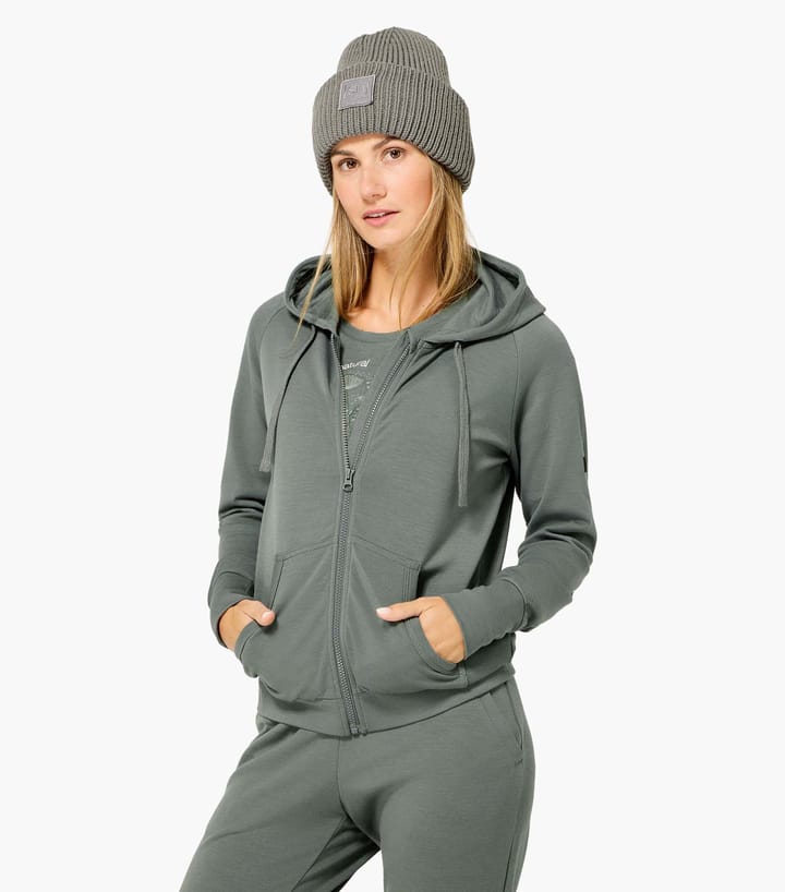 super.natural Women's  Everyday Zip Hoodie Eucalyptus super.natural