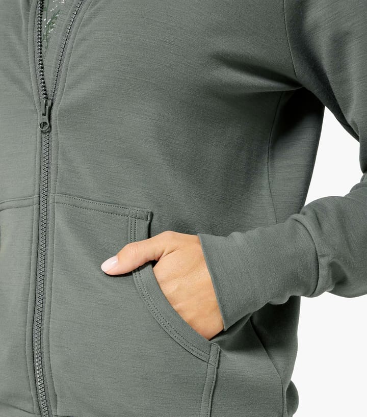 super.natural Women's  Everyday Zip Hoodie Eucalyptus super.natural