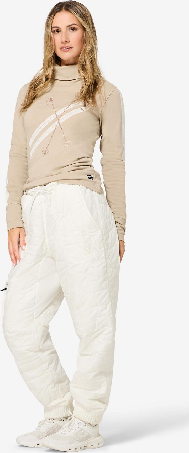 super.natural Women´s Kryssede Ski Roll Neck W. Pepper/f. White/mountain Trail Gl/f. White super.natural