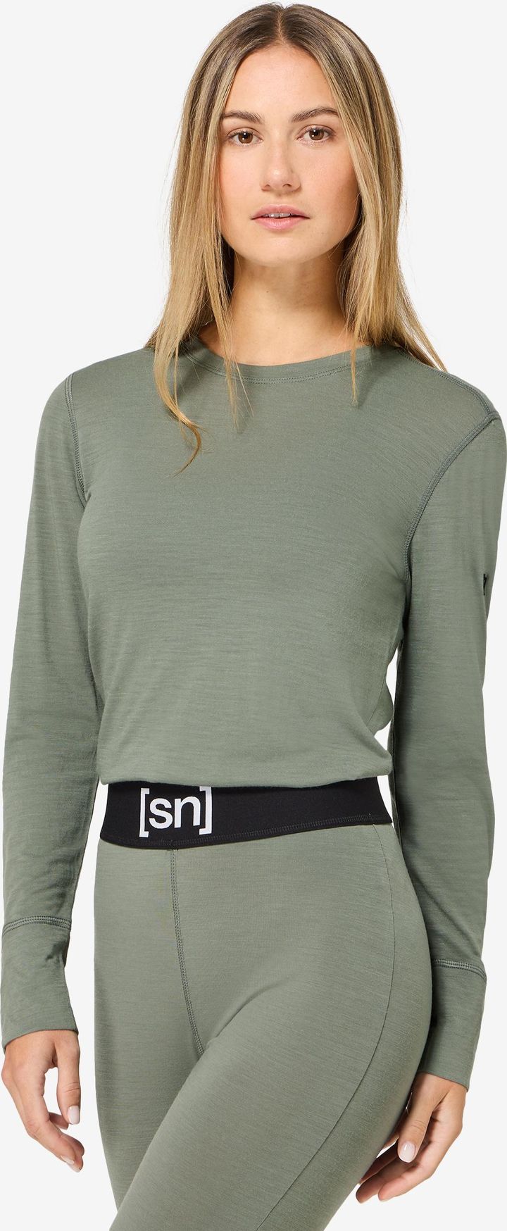 super.natural Women´s Sierra140 Long Sleeve Eucalyptus super.natural