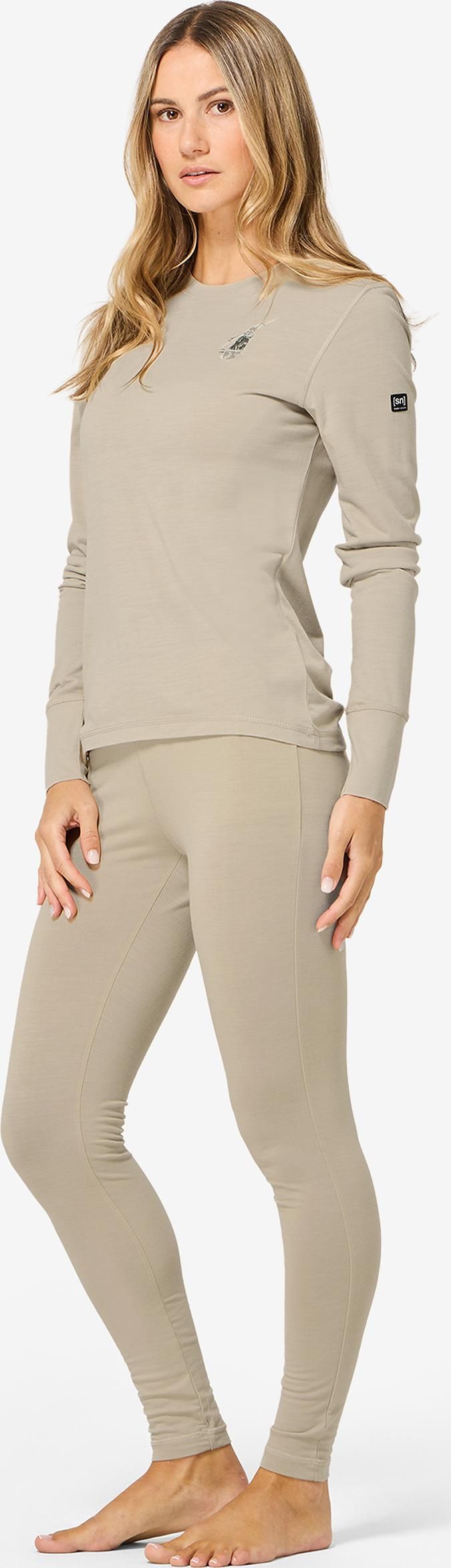 super.natural Women´s Tundra175 Bunny Long Sleeve White Pepper/various super.natural