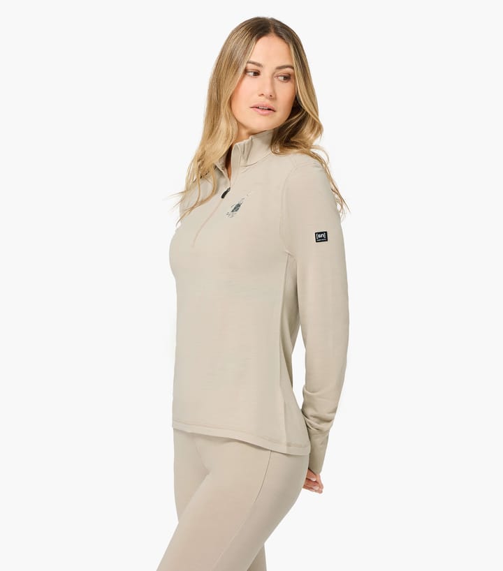 super.natural Women´s Tundra175 Zip 1/4 Bunny White Pepper/various super.natural