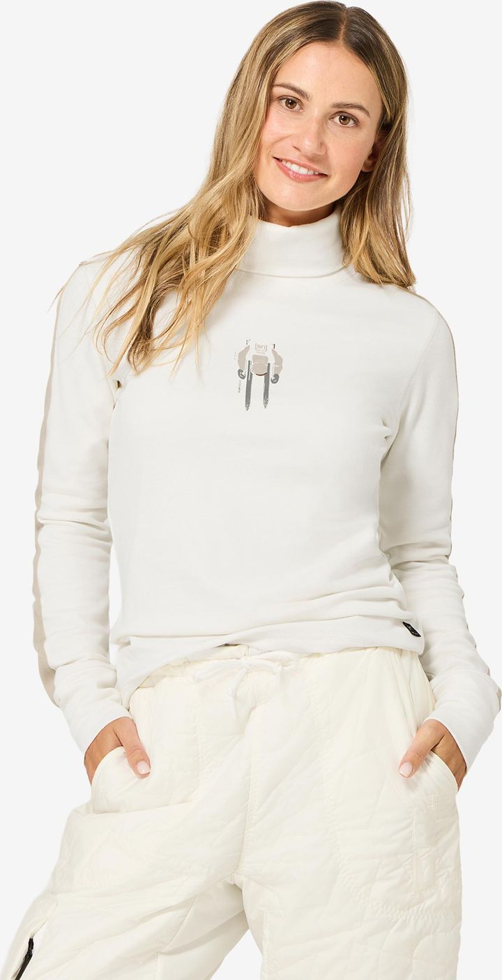 super.natural Women´s Racing Team Roll Neck Fresh White/w. Pepper/various super.natural