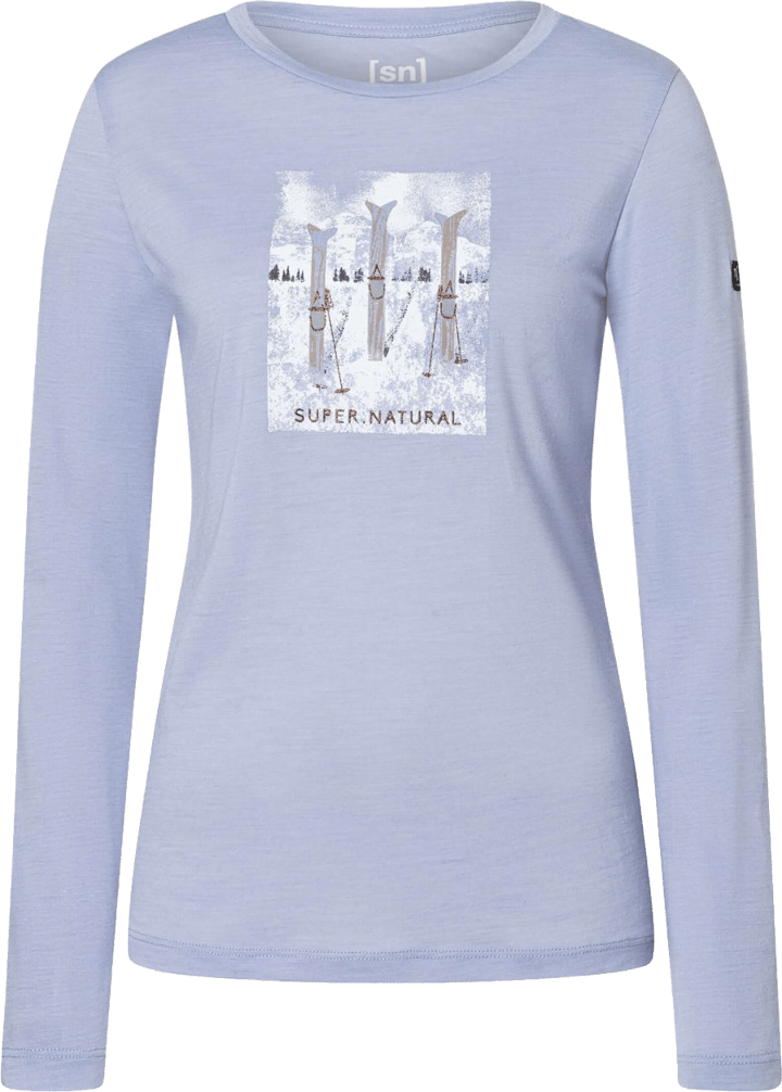 super.natural Women´s Triple Ski Long Sleeve Forget Me Not Blue/various super.natural