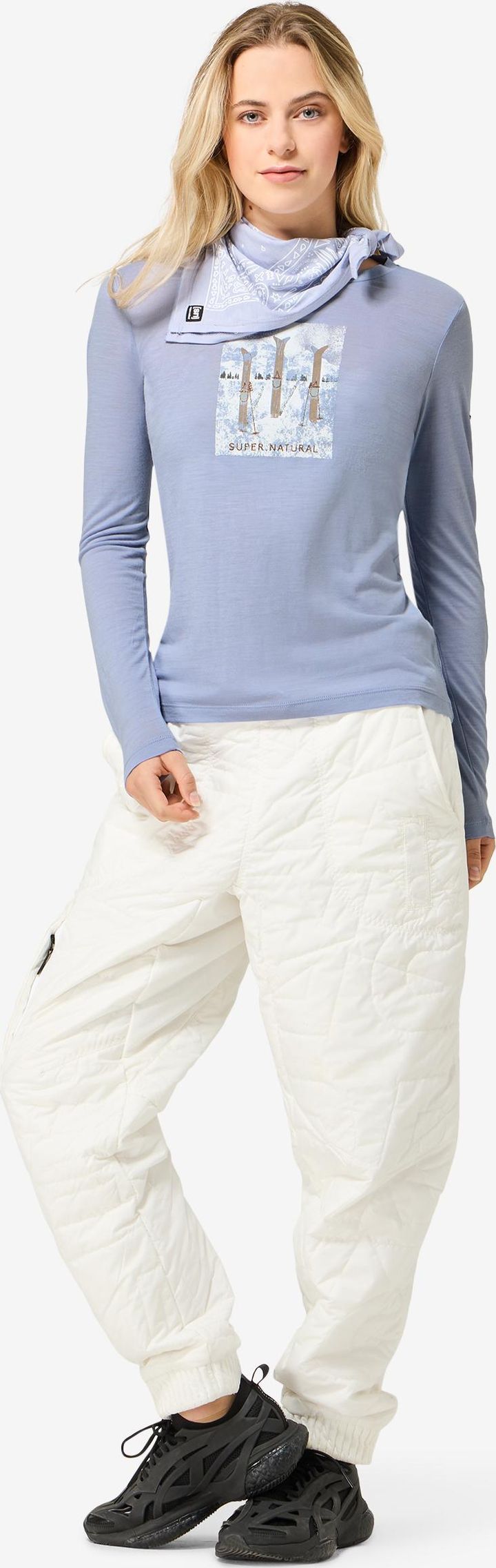 super.natural Women´s Triple Ski Long Sleeve Forget Me Not Blue/various super.natural