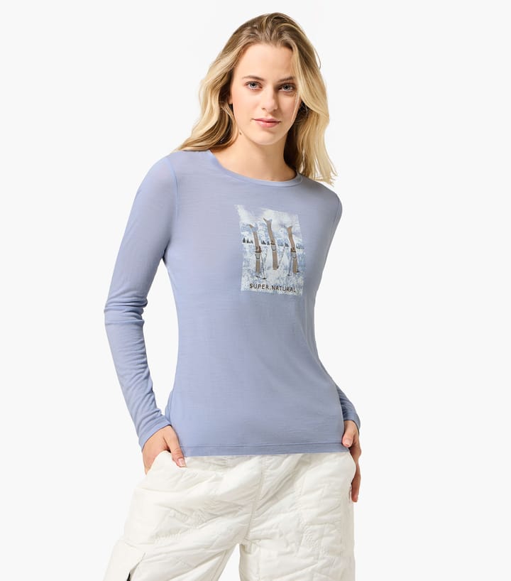 super.natural Women´s Triple Ski Long Sleeve Forget Me Not Blue/various super.natural