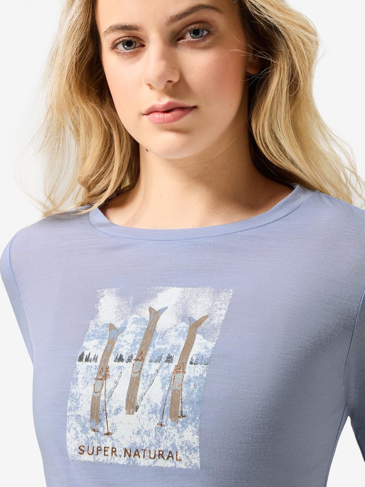 super.natural Women´s Triple Ski Long Sleeve Forget Me Not Blue/various super.natural