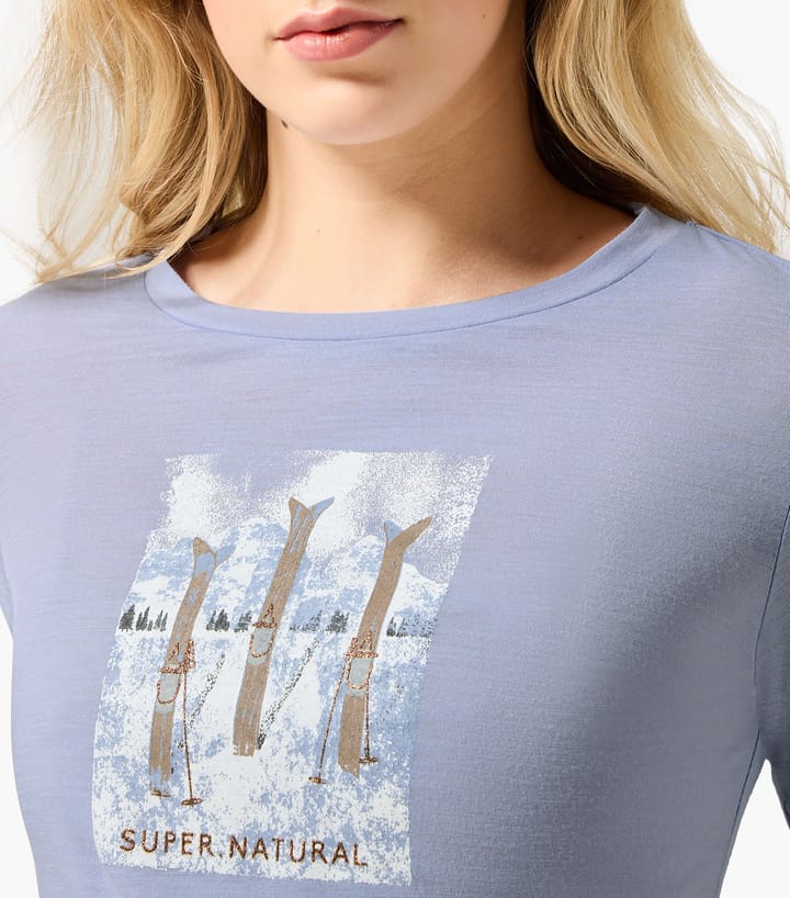 super.natural Women´s Triple Ski Long Sleeve Forget Me Not Blue/various super.natural