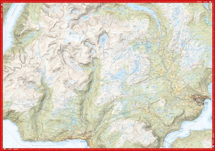 Calazo förlag Sogndal: Togga & Frudalshesten 1:25 000 Alpine map Calazo förlag