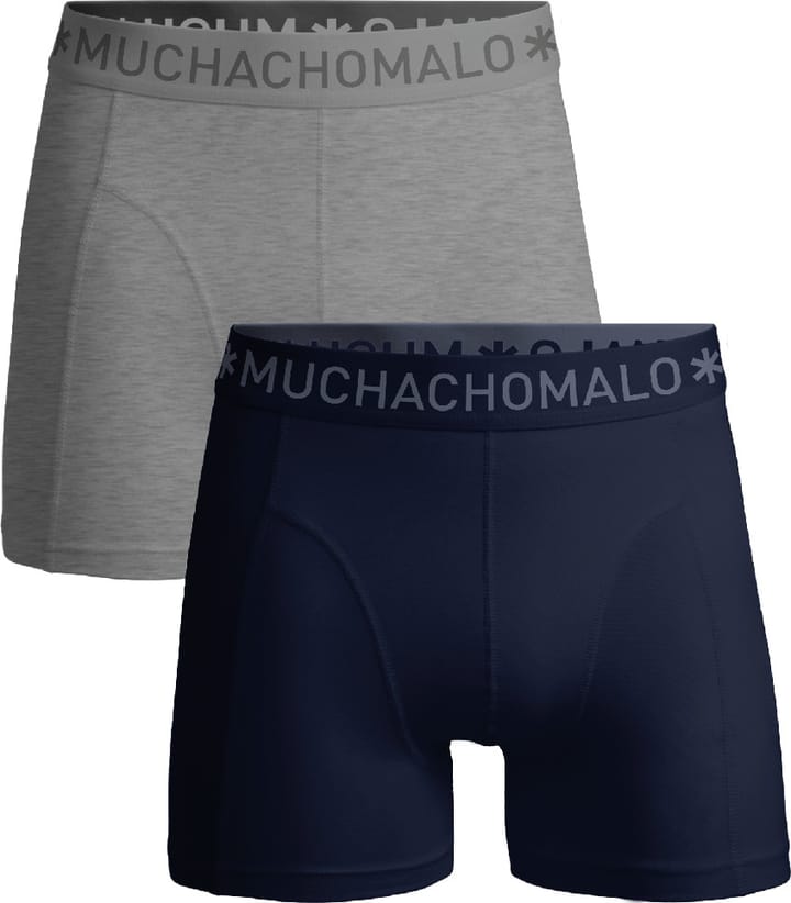 Muchachomalo 1010 Solid Boxer 2pk Navy/grey Muchachomalo