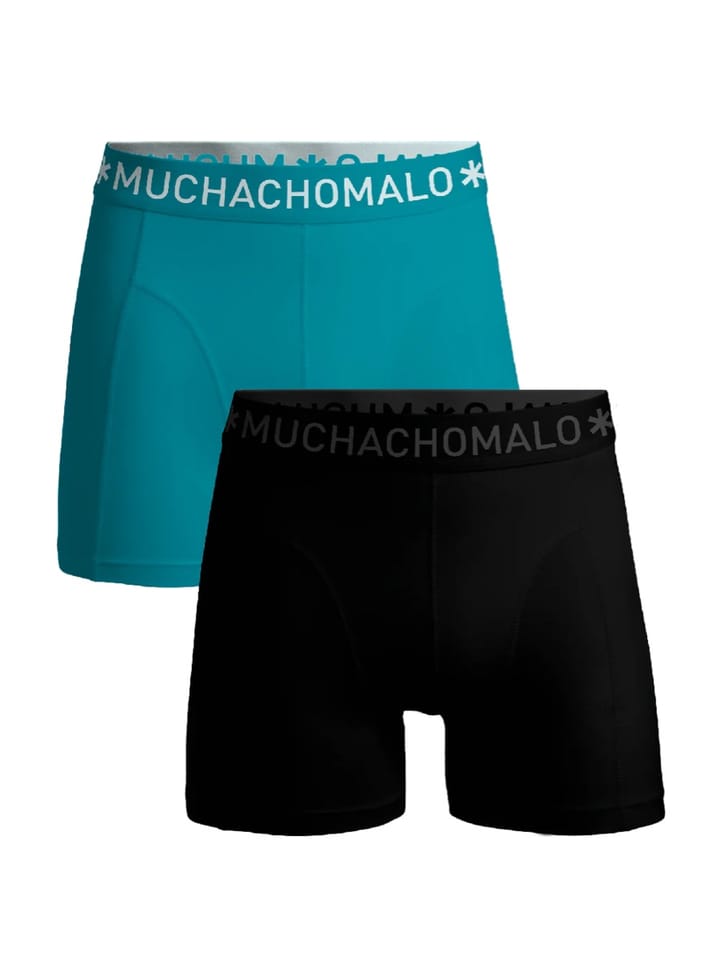 Muchachomalo 1010 Solid Boxer 2pk Black/turquoise Muchachomalo