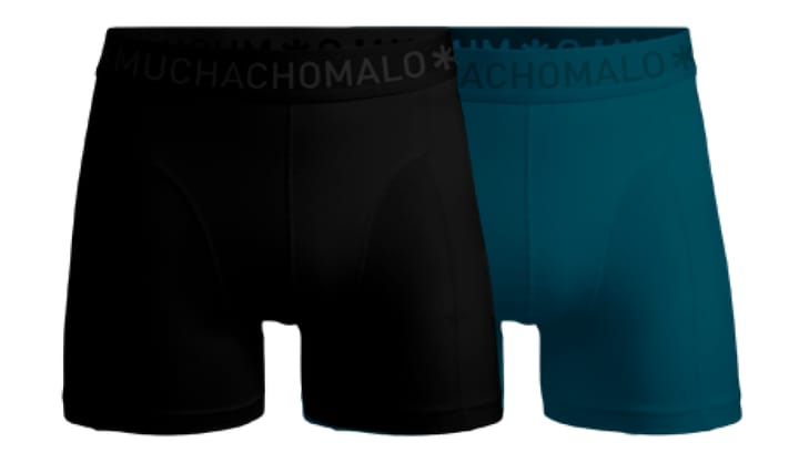 Muchachomalo 1010 Solid Boxer 2pk 686 Black/green Muchachomalo