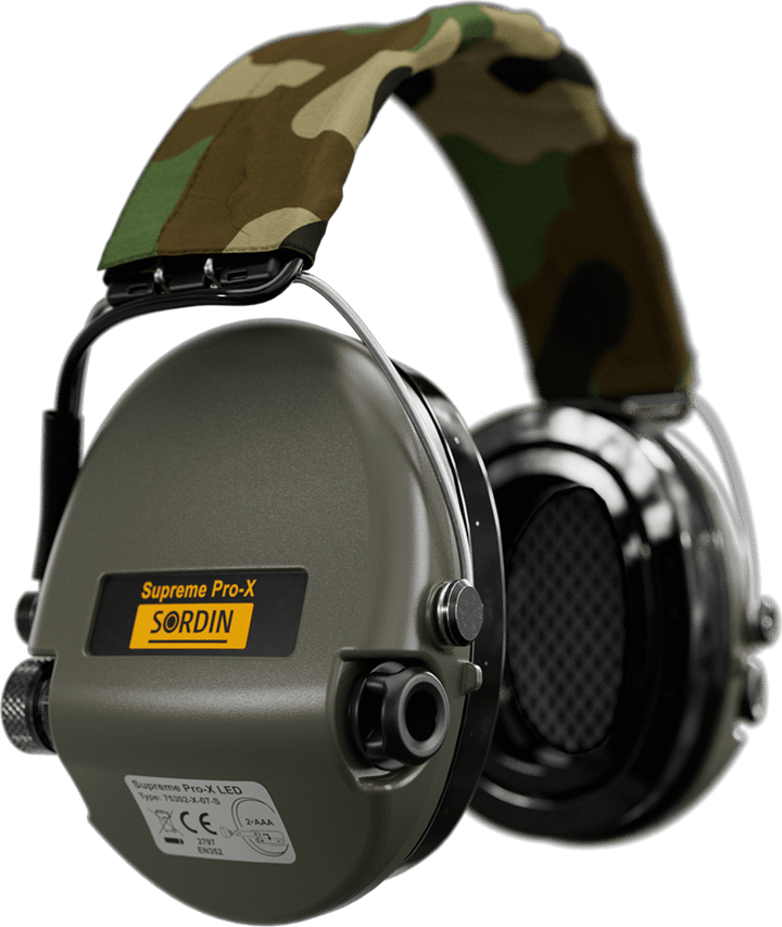 Sordin Sordin Supreme Pro-X Led Green Hear2 Hørselsvern Med Led Og Silikonputer Green Sordin