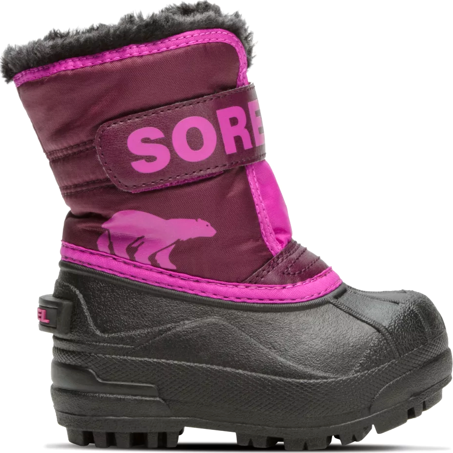 Sorel Kids' Children's Snow Commander Purple Dahlia, Groovy Pink