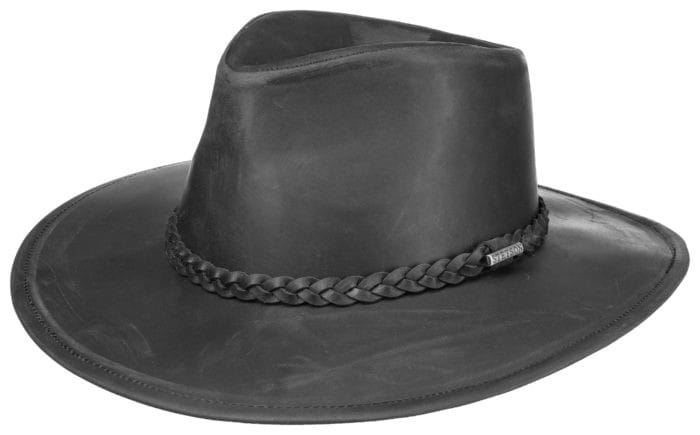 Stetson Western Buffalo Leather Black