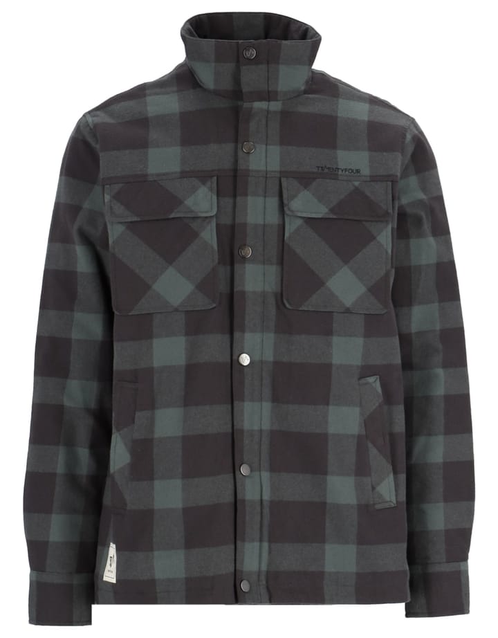 Twentyfour Finse Flannel Jakke H Mellomgrønn Twentyfour