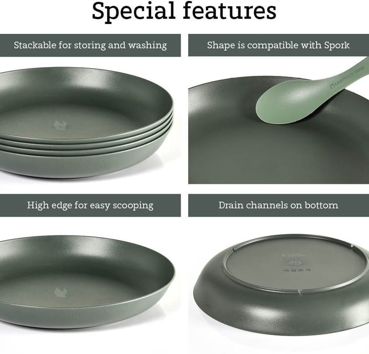 Light My Fire Ramen Plate 4-Pack Sagegreen Light My Fire