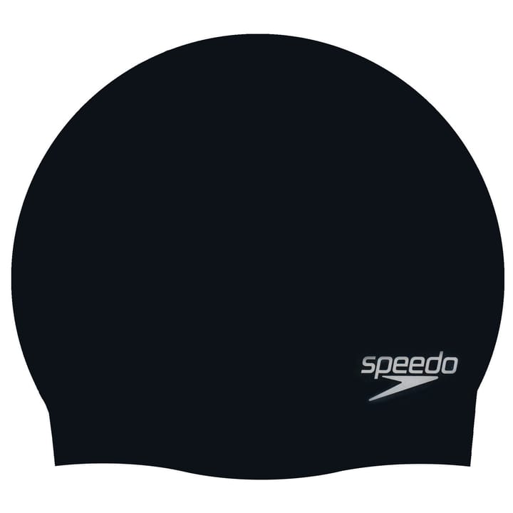 Speedo Plain Moulded Silicone Cap Blk Mop Speedo