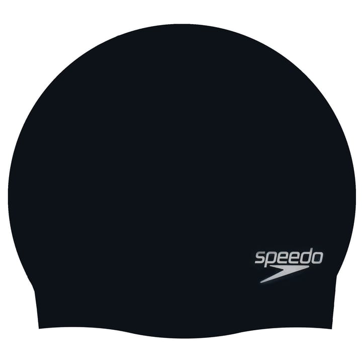 Speedo Plain Moulded Silicone Cap Black Speedo