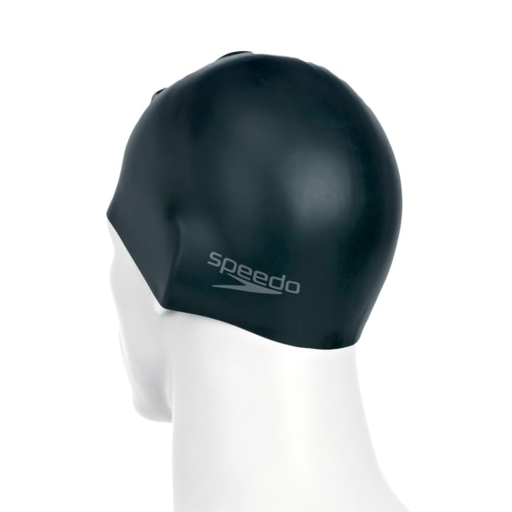 Speedo Plain Moulded Silicone Cap Blk Mop Speedo