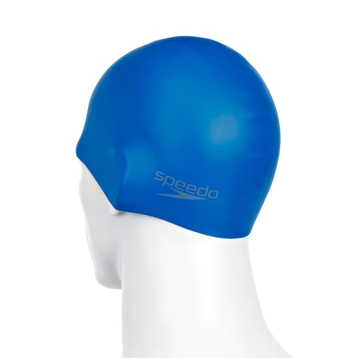 Speedo Plain Moulded Silicone Cap Neon Blue Speedo