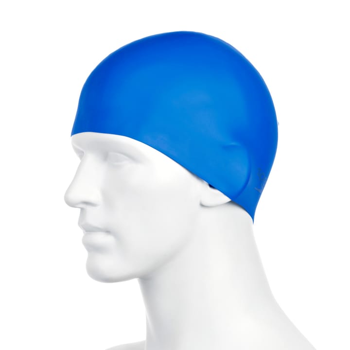 Speedo Plain Moulded Silicone Cap Neon Blue Speedo