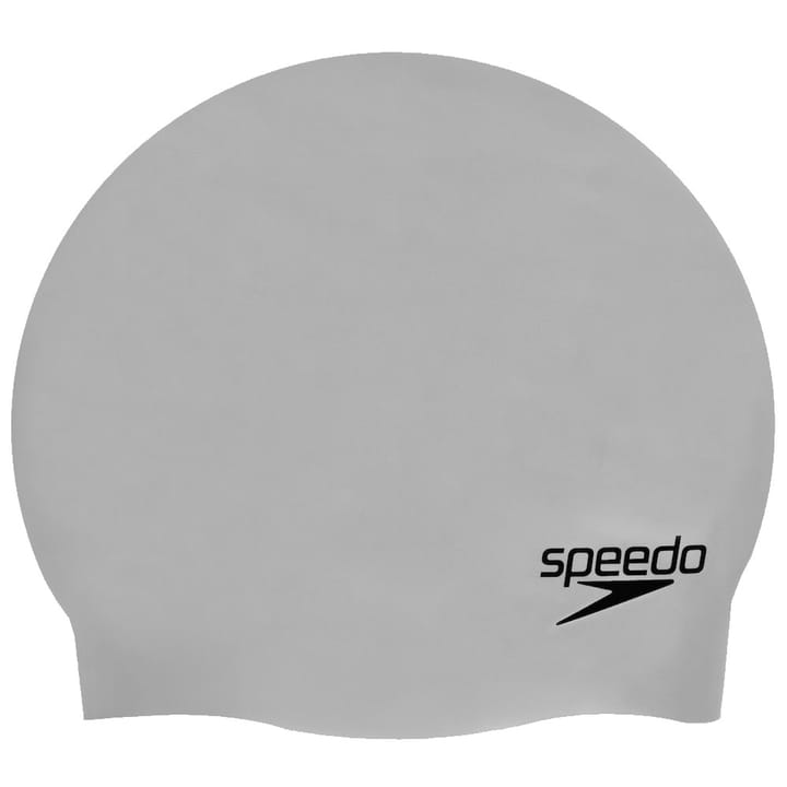 Speedo Plain Moulded Silicone Cap Grey
