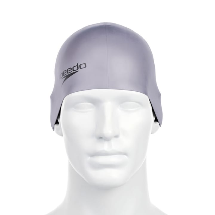 Speedo Plain Moulded Silicone Cap Chrome Speedo