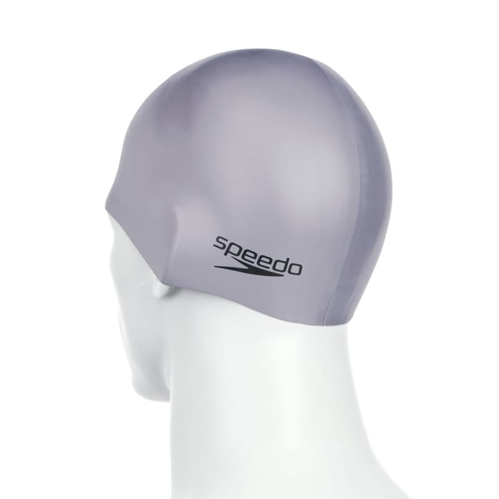 Speedo Plain Moulded Silicone Cap Grey