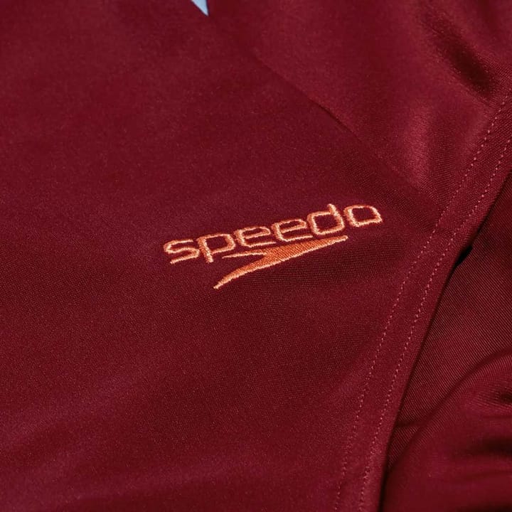 Speedo Women's Long Sleeve Swim Suit Oxblood/Coral Speedo