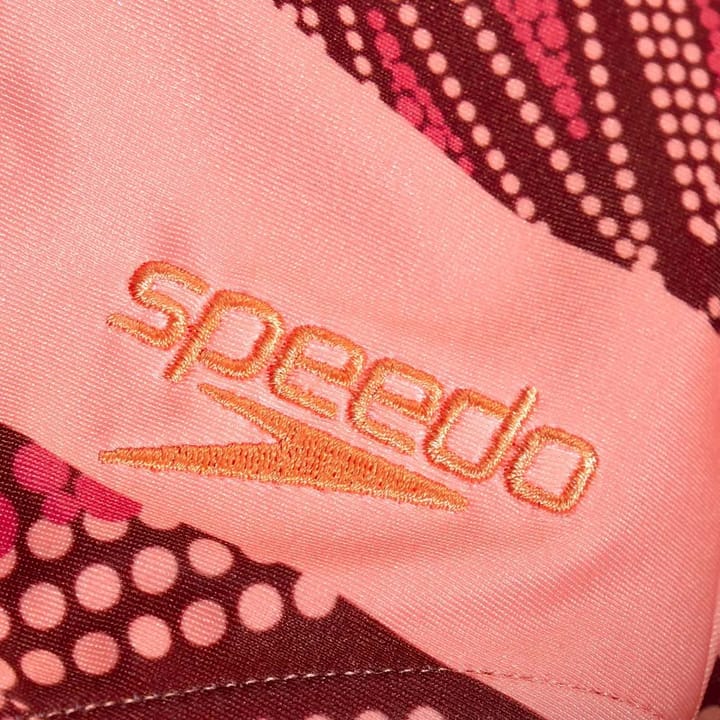 Speedo Women's Printed Deep U-Back Oxblood/Coral Speedo
