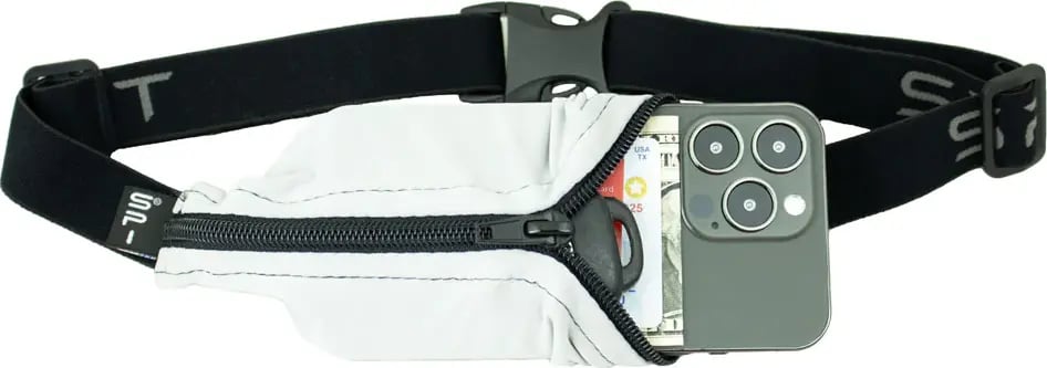 The SPIbelt Cloudy/Black Zipper