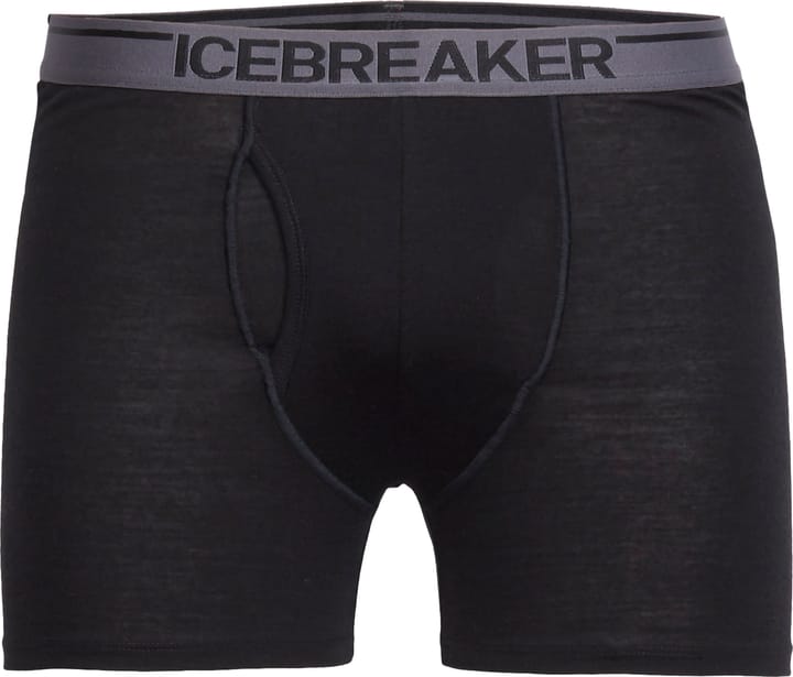 Icebreaker Men's Anatomica Boxers With Fly Black/monsoon Icebreaker