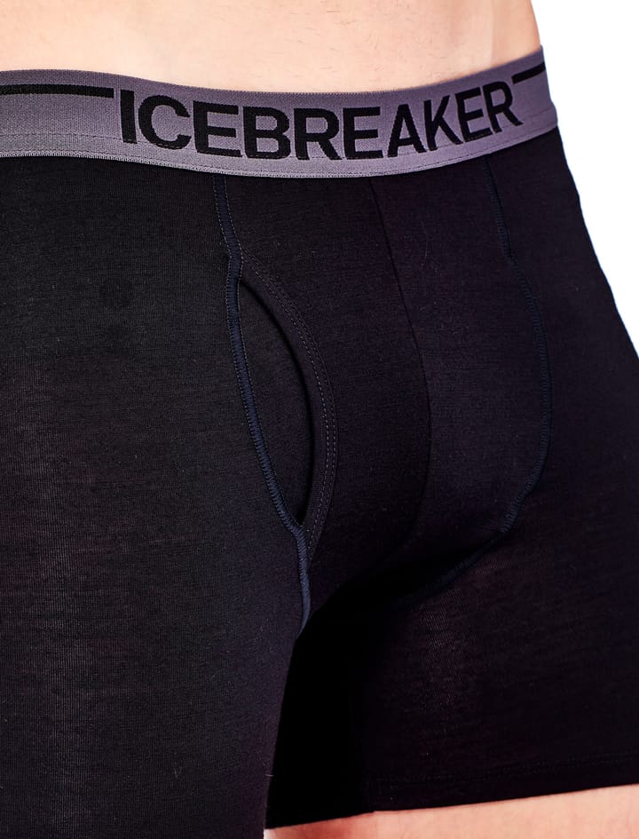 Icebreaker Men's Anatomica Boxers With Fly Black/monsoon Icebreaker